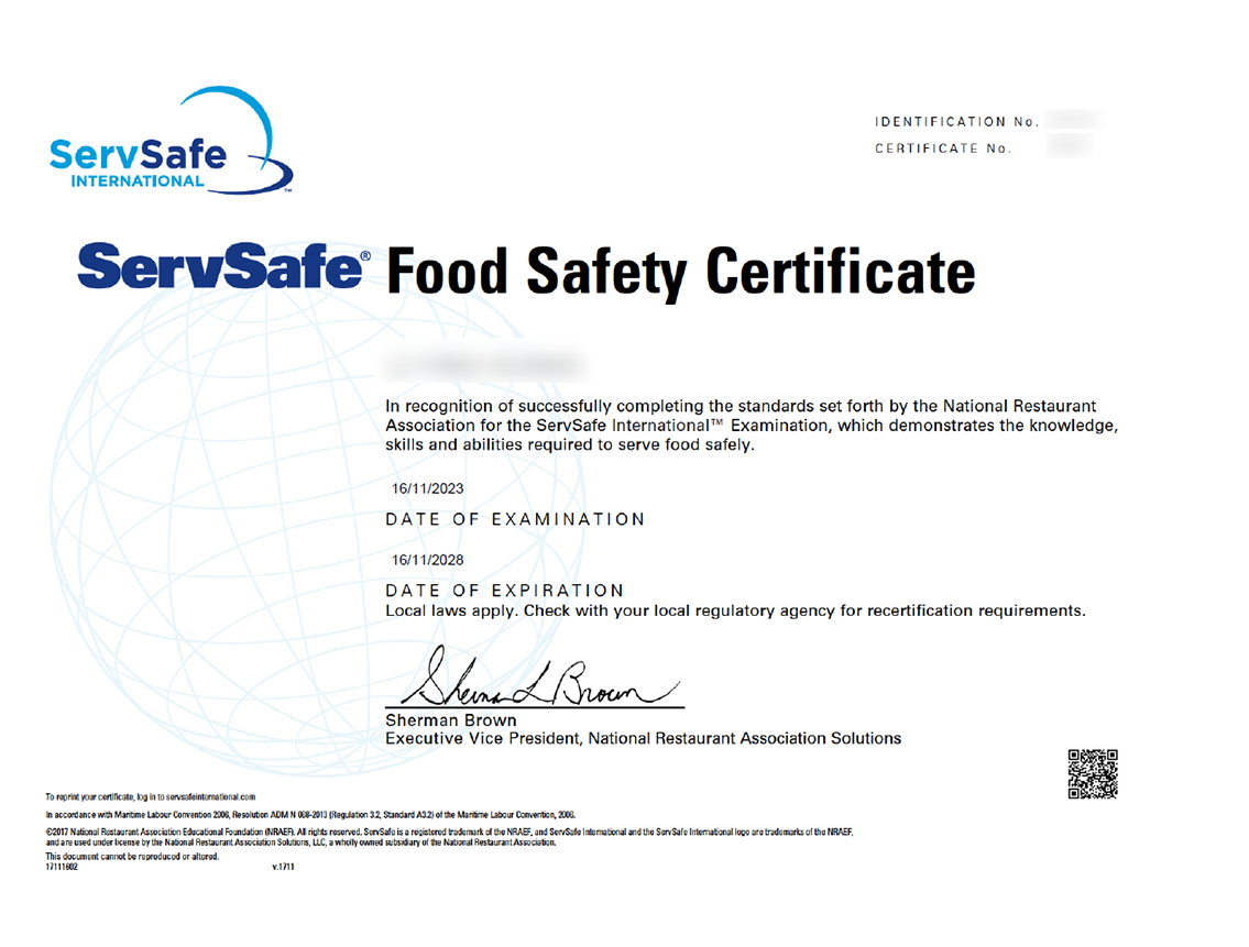SERVSAFE食品安全證書 (EN)